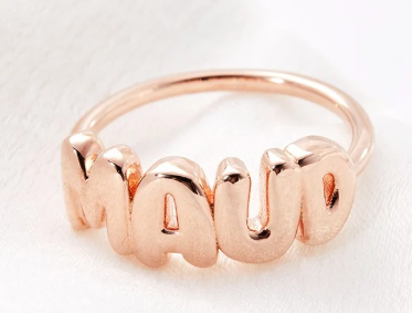 Bague Sadie – Lettres en forme de ballon