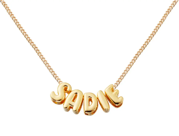Collier Sadie – Initiales en forme de ballon
