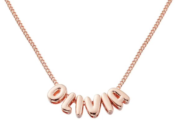 Collier Sadie – Initiales en forme de ballon