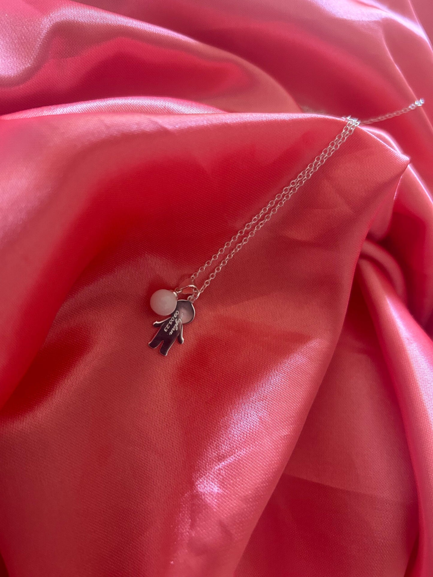 Collier garçon/fille gravure