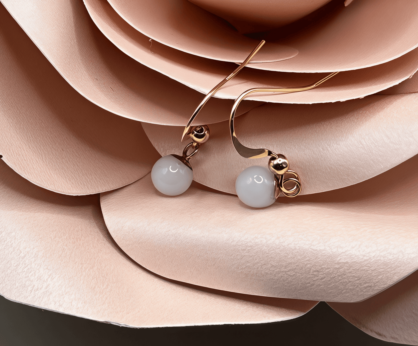 Boucles d'oreille perle de lait-Mon Bijou Lacté