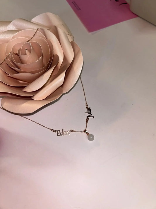 Parure prénom Collier + Bracelet bijou lait maternel Mon Bijou Lacté