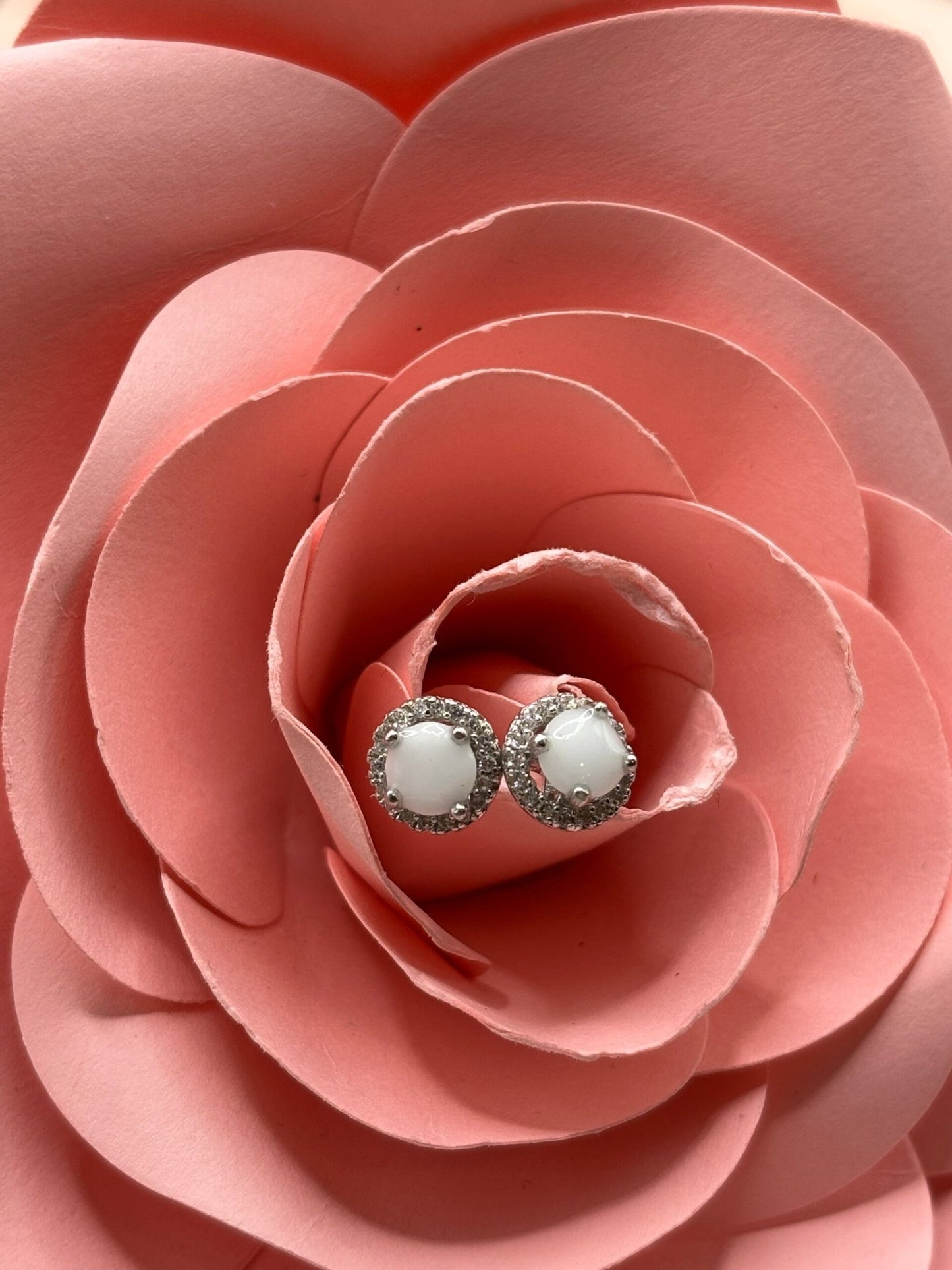 Boucles d’oreilles Maelys puces en argent 925 – Diamants de lait maternel - Mon Bijou Lacté