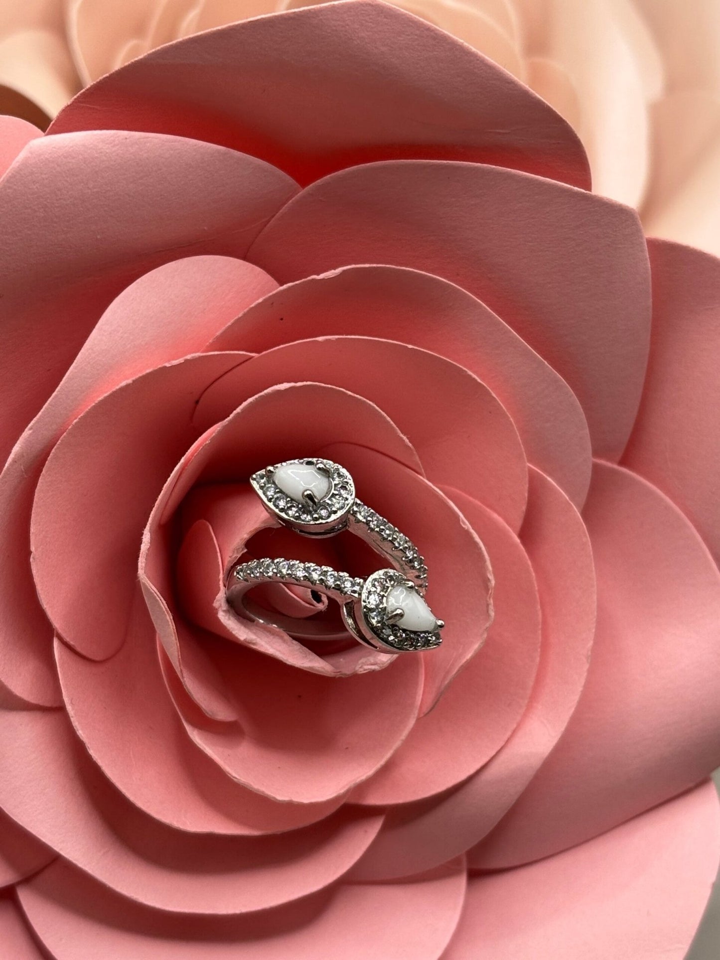 Bague Giulia avec deux diamants au lait maternel - Argent 925 - Mon Bijou Lacté