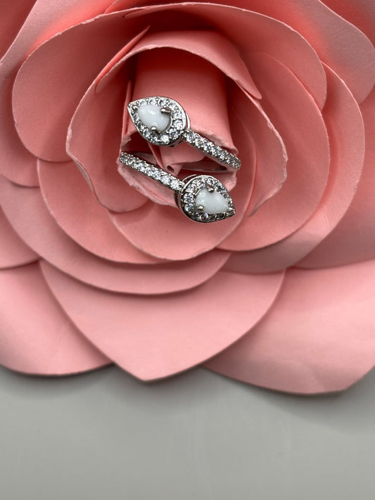 Bague Giulia avec deux diamants au lait maternel - Argent 925 - Mon Bijou Lacté