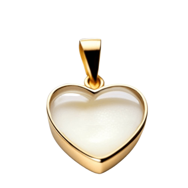 Pendentif Cœur Maternel en Argent et Or - Mon Bijou Lacté