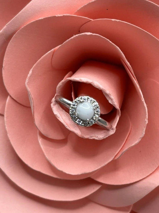 Bague Maelys en argent 925 – Diamant de lait maternel bijou lait maternel Mon Bijou Lacté