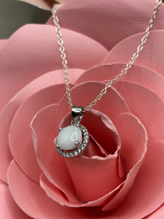 Collier Maelys en argent 925 – Diamant de lait maternel bijou lait maternel Mon Bijou Lacté