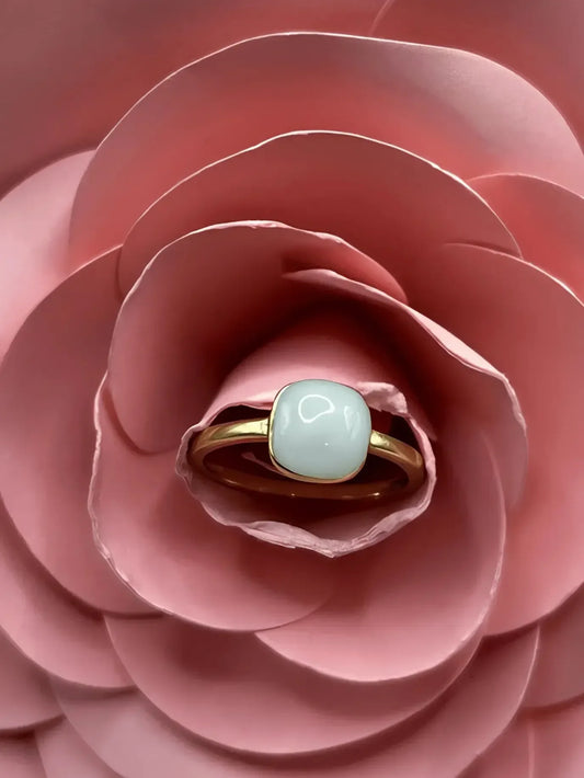 Bague Salomé en Or 375 avec Centre en Lait Maternel bijou lait maternel Mon Bijou Lacté