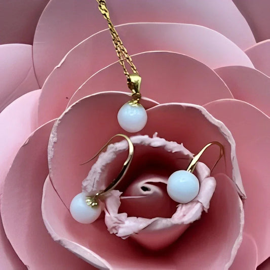 Boucles d'Oreilles Romy en Or 18 Carats et Perle de Lait Maternel bijou lait maternel Mon Bijou Lacté