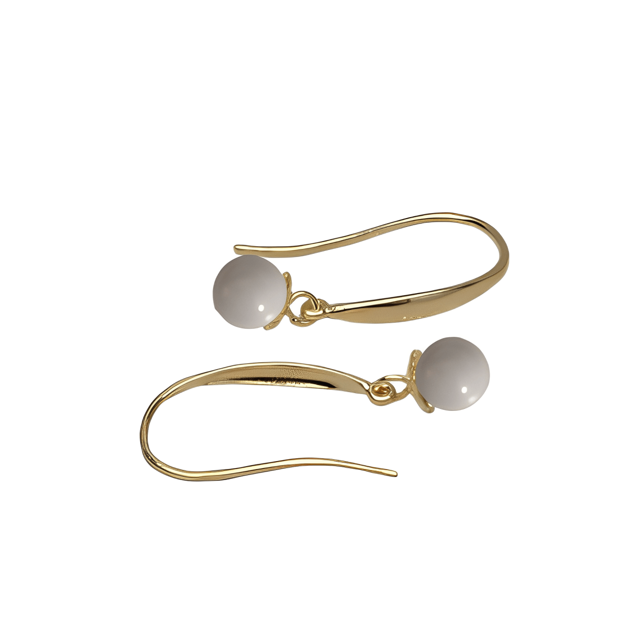 Boucles d'Oreilles Romy en Or 18 Carats et Perle de Lait Maternel - Mon Bijou Lacté