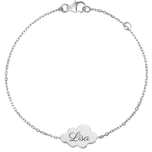 Bracelet Nuage en Argent 925 Personnalisé bijou lait maternel Mon Bijou Lacté