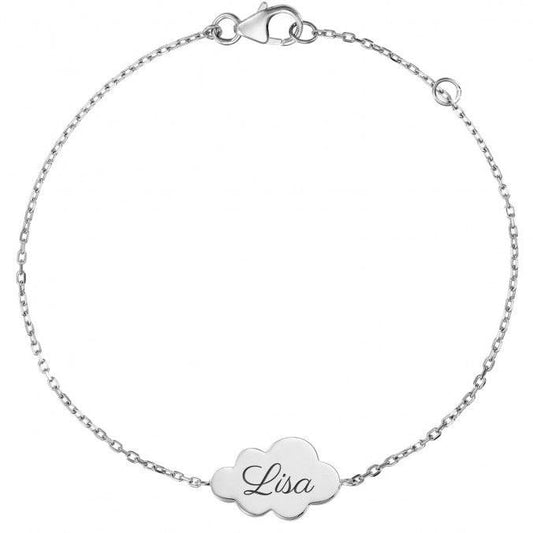 Bracelet Nuage en Argent 925 Personnalisé bijou lait maternel Mon Bijou Lacté