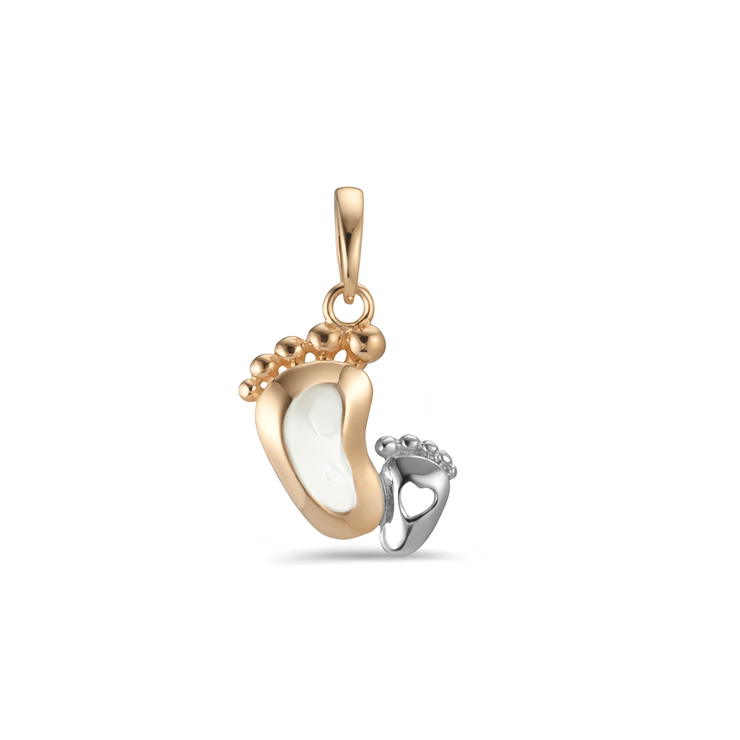 Pendentif Louise en Or Jaune 9K Bicolore et lait maternel - Mon Bijou Lacté