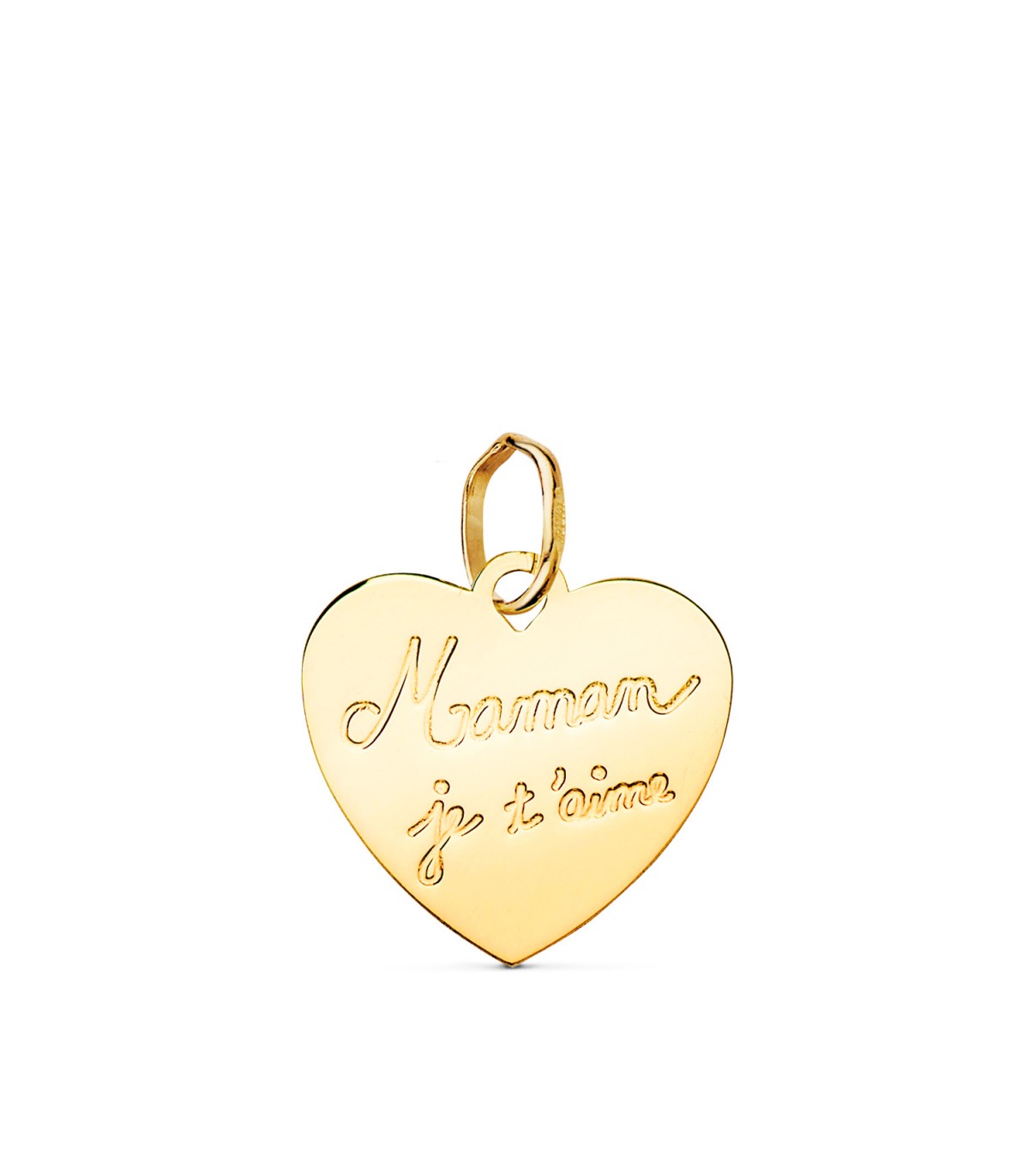 Pendentif "Je t’aime Maman" – Or 9 Carats (375/1000)-Mon Bijou Lacté