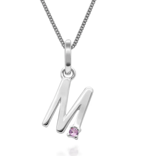 Pendentif Initiale Or 375 et pierre précieuse - Mon Bijou Lacté