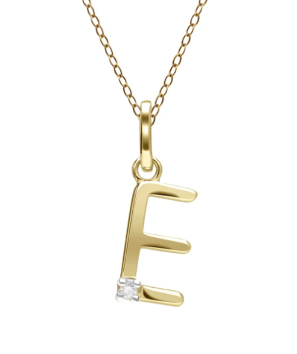 Pendentif Initiale Or 375 et pierre précieuse - Mon Bijou Lacté