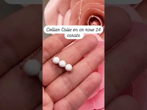 Collier Calie en Or et Perles de Lait Maternel.