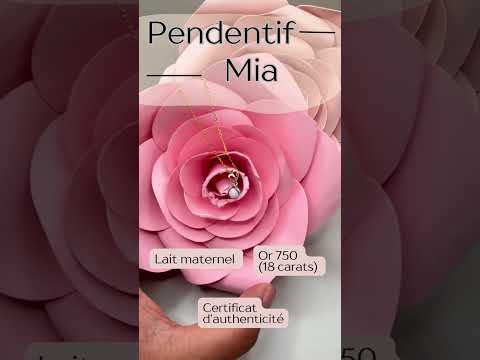 Pendentif Mia en or 18 carats et lait maternel