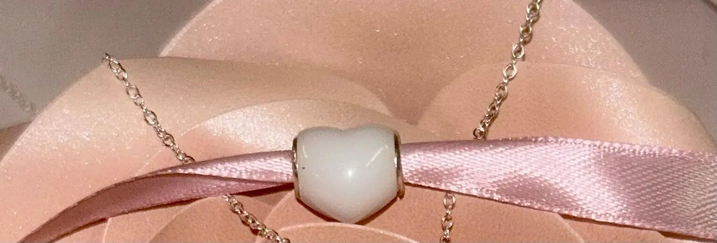 Charm Perle coeur Lactée - Mon Bijou Lacté