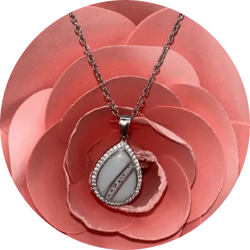 Collier lait maternel-Mon Bijou Lacté- collier lait maternel et cheveux 