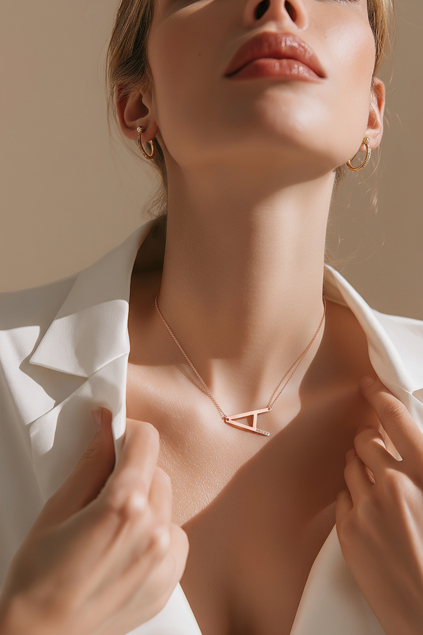 Collier personnalisé Katie – Collier Initiales Personnalisé – Bijoux au lait maternel artisanal Mon Bijou Lacté
