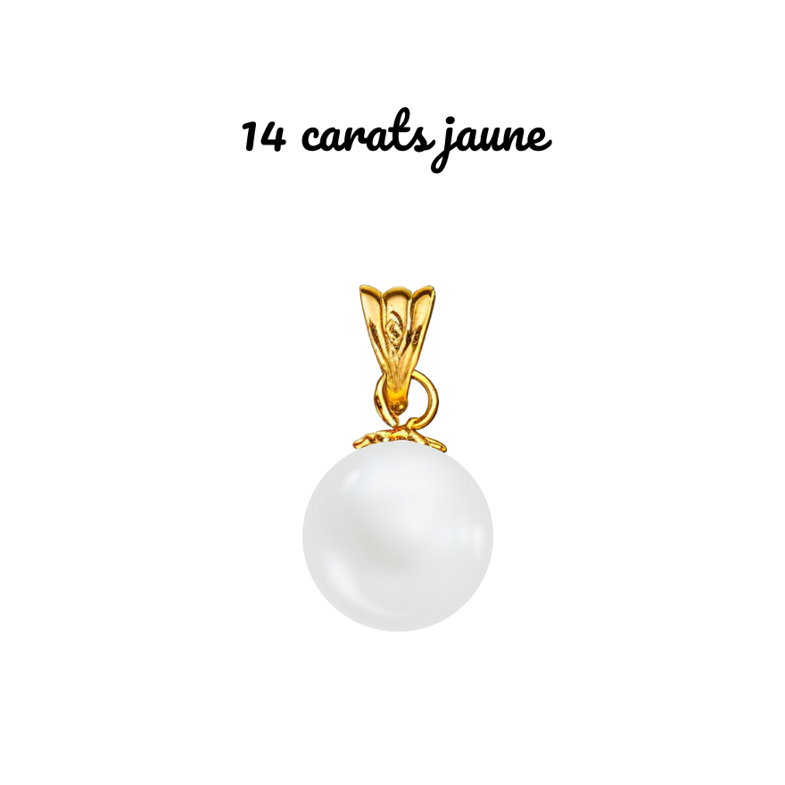 Pendentif perle de lait or  9 carats, 14 carats et 18 carats