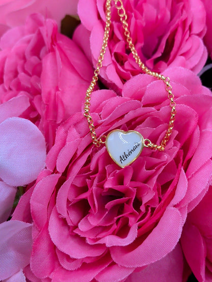 Bracelet lait maternel cœur lacté