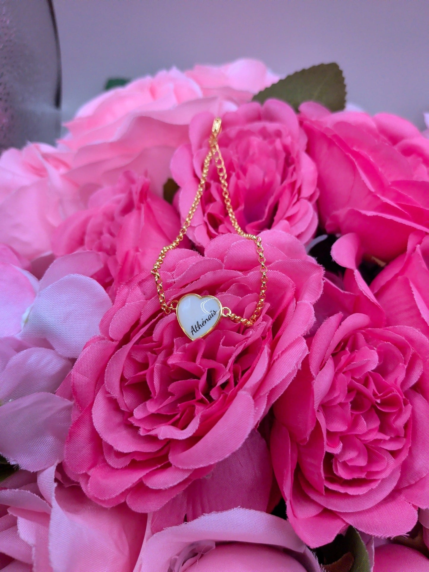 Bracelet lait maternel cœur lacté – Bijoux au lait maternel artisanal Mon Bijou Lacté
