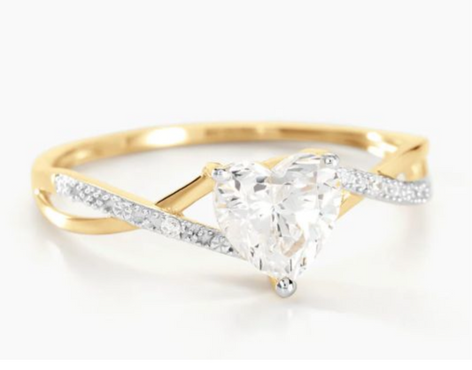 Bague 9 carats cœur