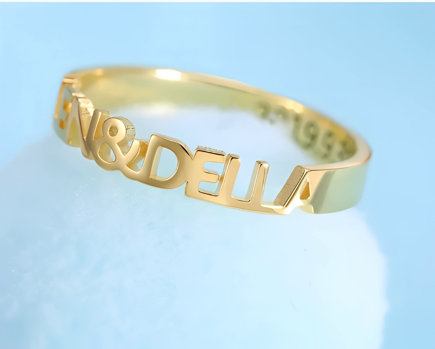 Bague personnalisée prénom – Bijoux au lait maternel artisanal Mon Bijou Lacté
