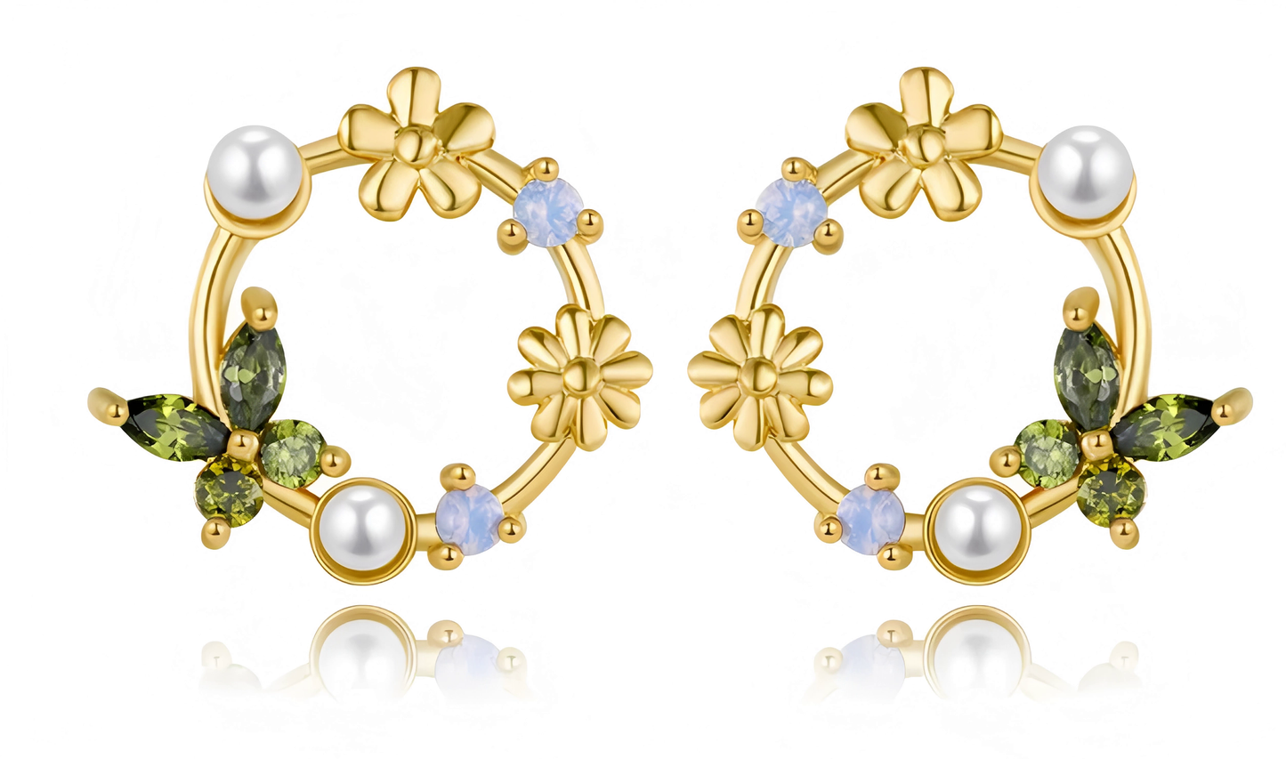 Boucles d'Oreilles ROMY – Bijou lait maternel – Bijoux au lait maternel artisanal Mon Bijou Lacté
