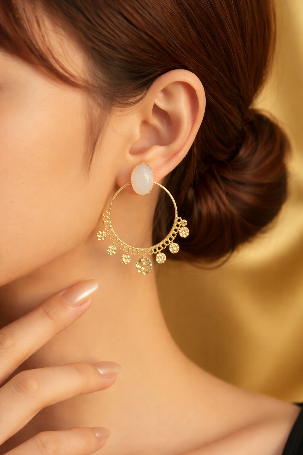 Boucles d’oreilles Ezia - Bijou lait maternel – Bijoux au lait maternel artisanal Mon Bijou Lacté
