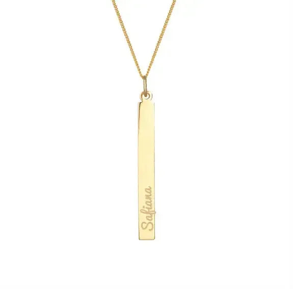 Pendentif Barre Personnalisé verticale bijou lait maternel Mon Bijou Lacté