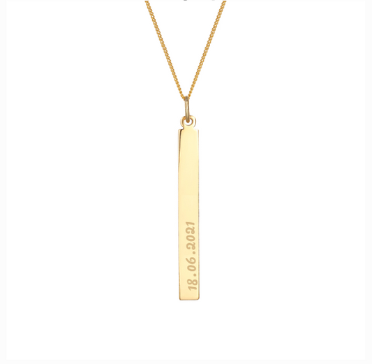 Pendentif Barre Personnalisé verticale