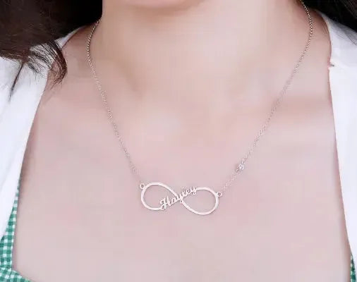 Collier Infinity Prénoms et pierres de naissance bijou lait maternel Mon Bijou Lacté