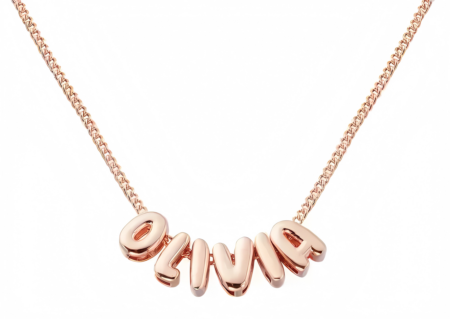 Collier personnalisé Sadie – Initiales en forme de ballon – Bijoux au lait maternel artisanal Mon Bijou Lacté
