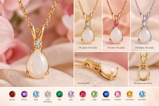 Collier Bennie au lait maternel – Pierre de naissance