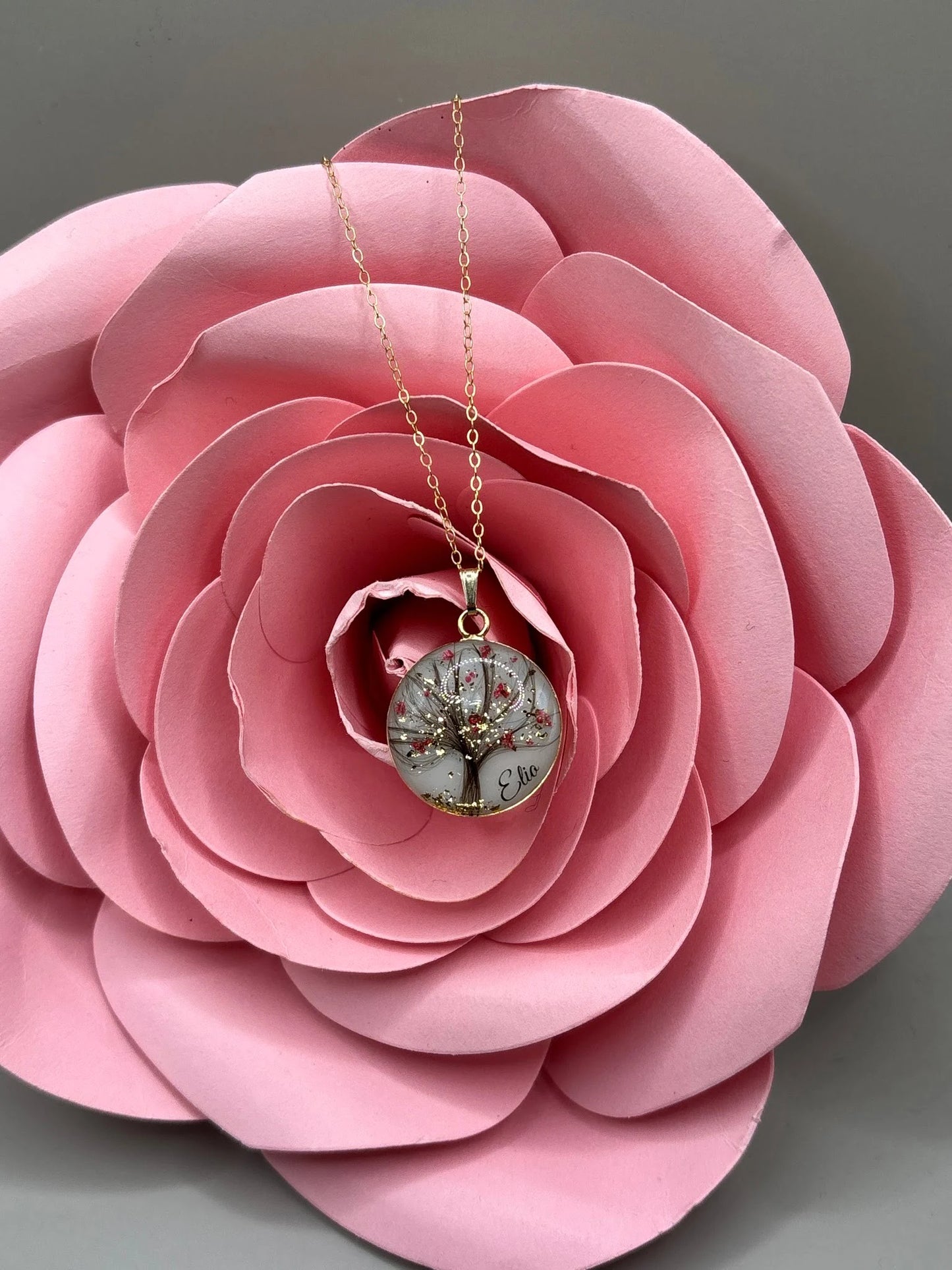 Collier lait maternel Dîna – Bijoux au lait maternel artisanal Mon Bijou Lacté
