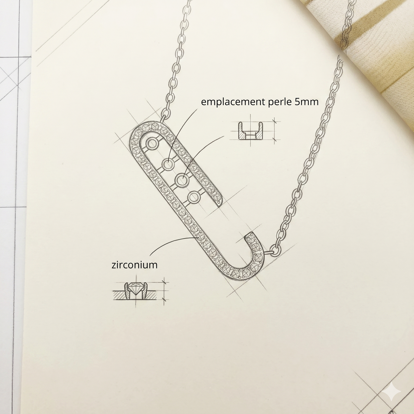 Kiara version 4 perles – Bijoux au lait maternel artisanal Mon Bijou Lacté
