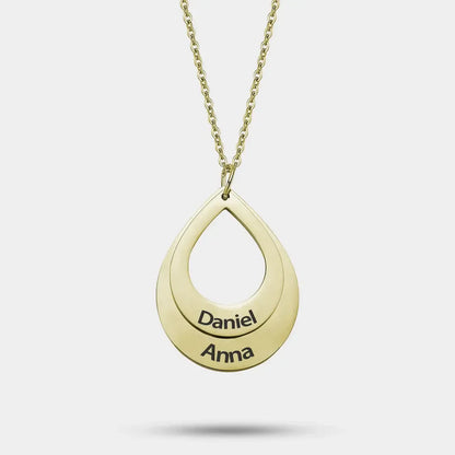 Collier Goutte Personnalisé avec Gravure Prénom bijou lait maternel Mon Bijou Lacté