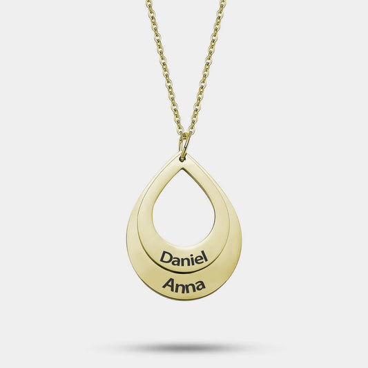 Collier Goutte Personnalisé avec Gravure Prénom