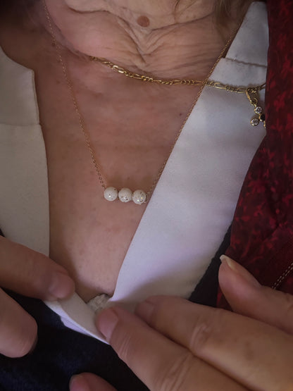 Collier lait maternel 3 perles