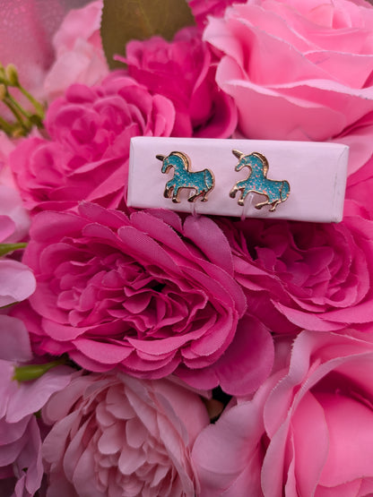 Boucles d'Oreilles Licornes Cosmos – Spécial "Petites Oreilles Non Percées"