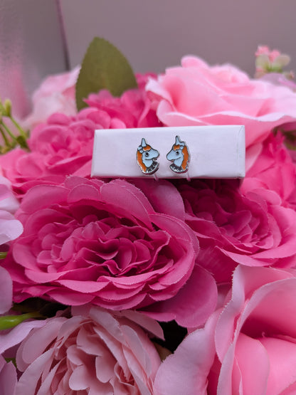 Boucles d'Oreilles Licornes de l'Aube – Spécial "Petites Oreilles Non Percées"