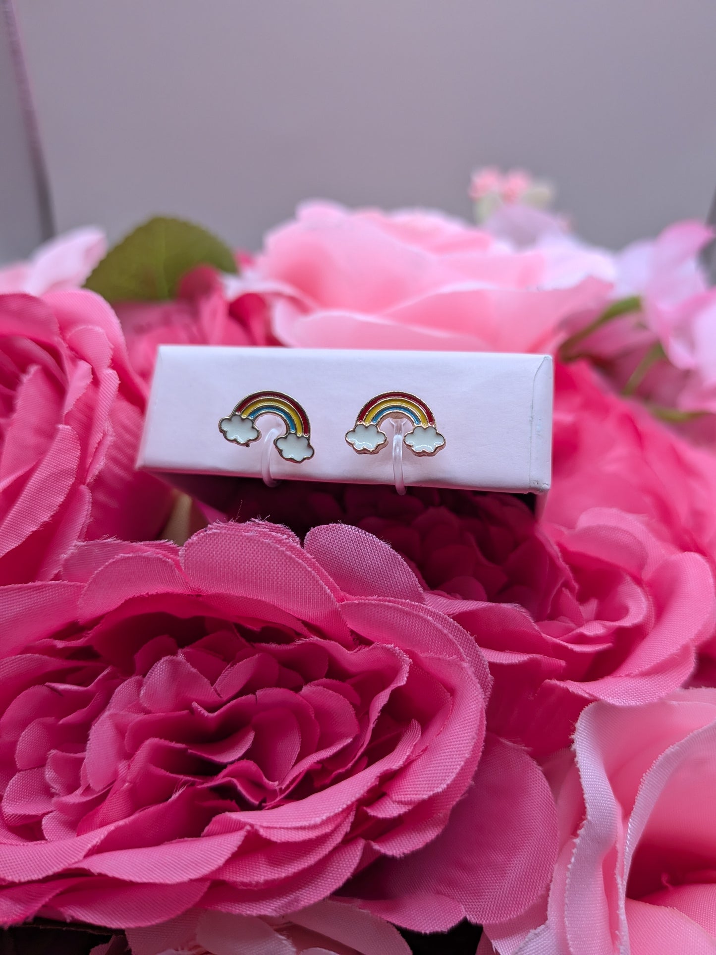 Boucles d'Oreilles Arc-en-Ciel – La Magie sans Perçage – Bijoux au lait maternel artisanal Mon Bijou Lacté
