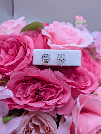 Boucles d'Oreilles Hibou – Spécial "Petites Oreilles Non Percées"