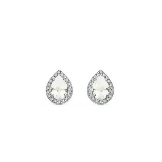Boucles d'oreilles Acacia en or blanc 18 carats