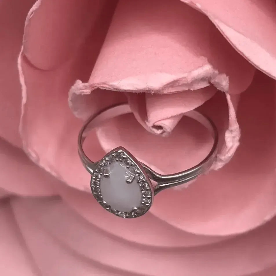 Bague Acacia en or blanc 18 carats bijou lait maternel Mon Bijou Lacté