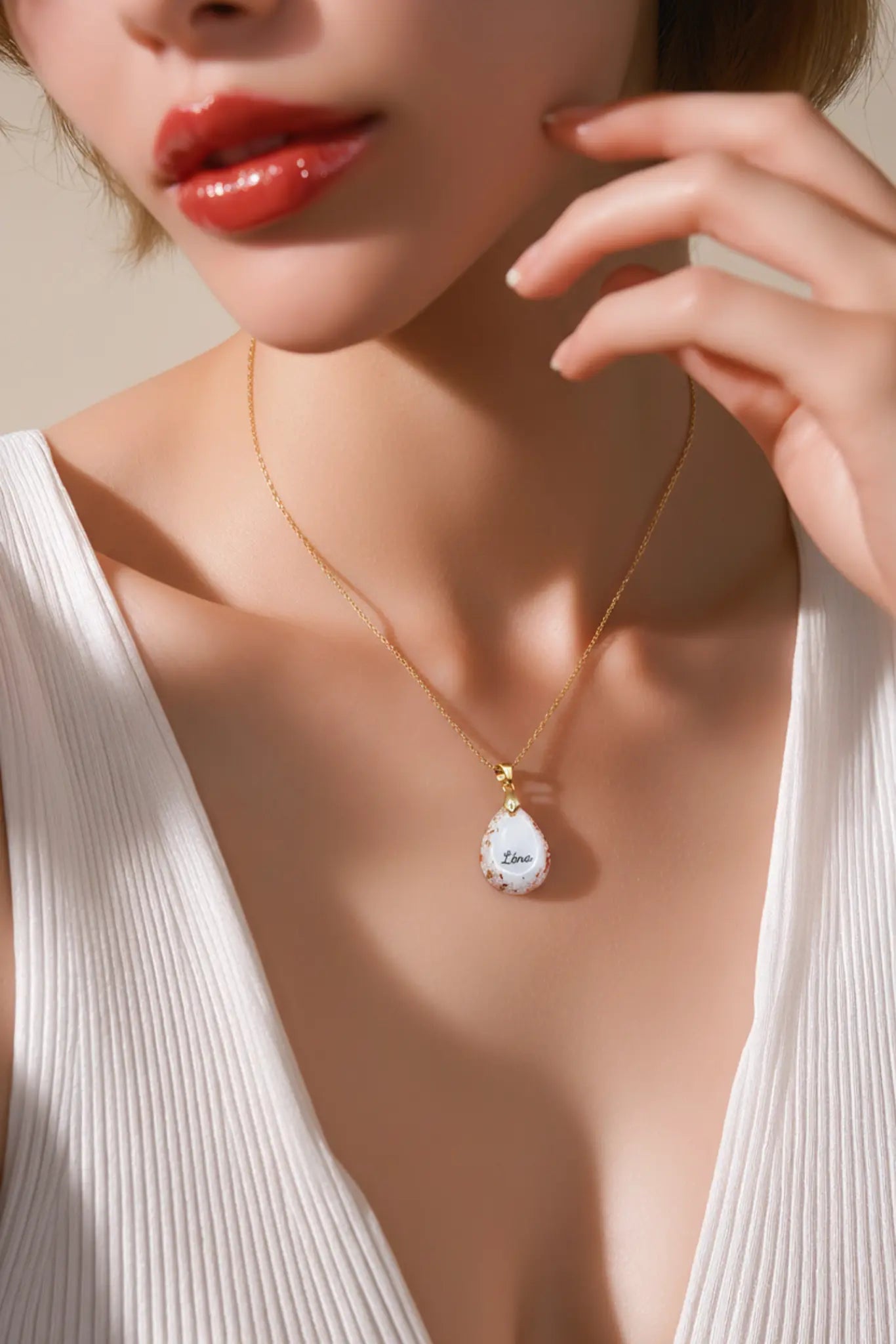 Collier lait maternel Emma – Bijoux au lait maternel artisanal Mon Bijou Lacté
